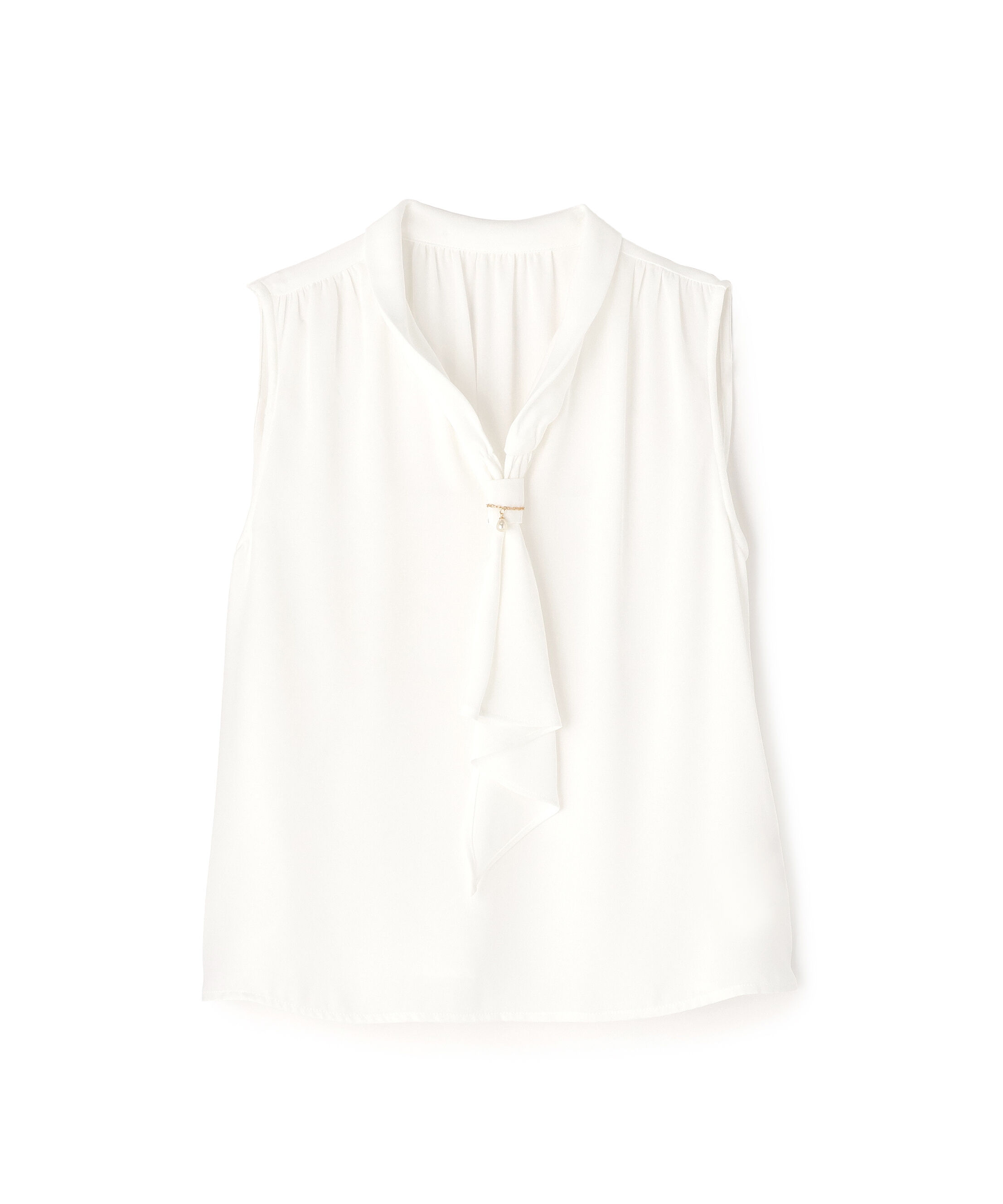 PROPORTION BODY DRESSING「パール付きフリルタイブラウス」|シャツ・ブラウス|