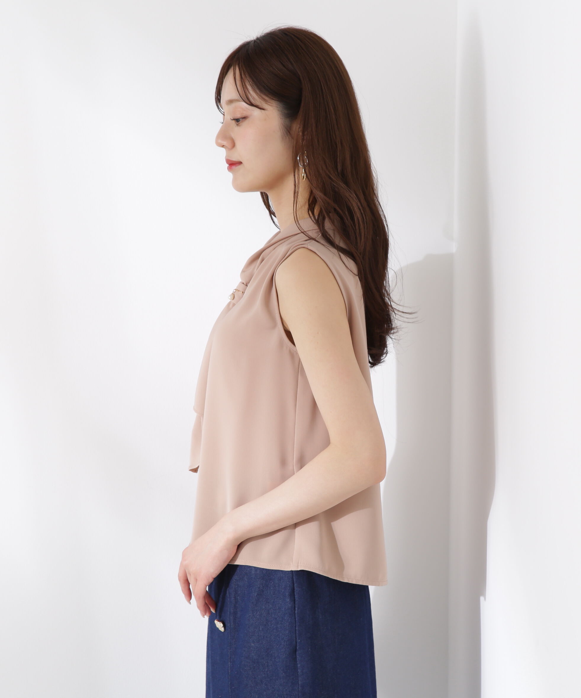 PROPORTION BODY DRESSING「パール付きフリルタイブラウス」|シャツ・ブラウス|