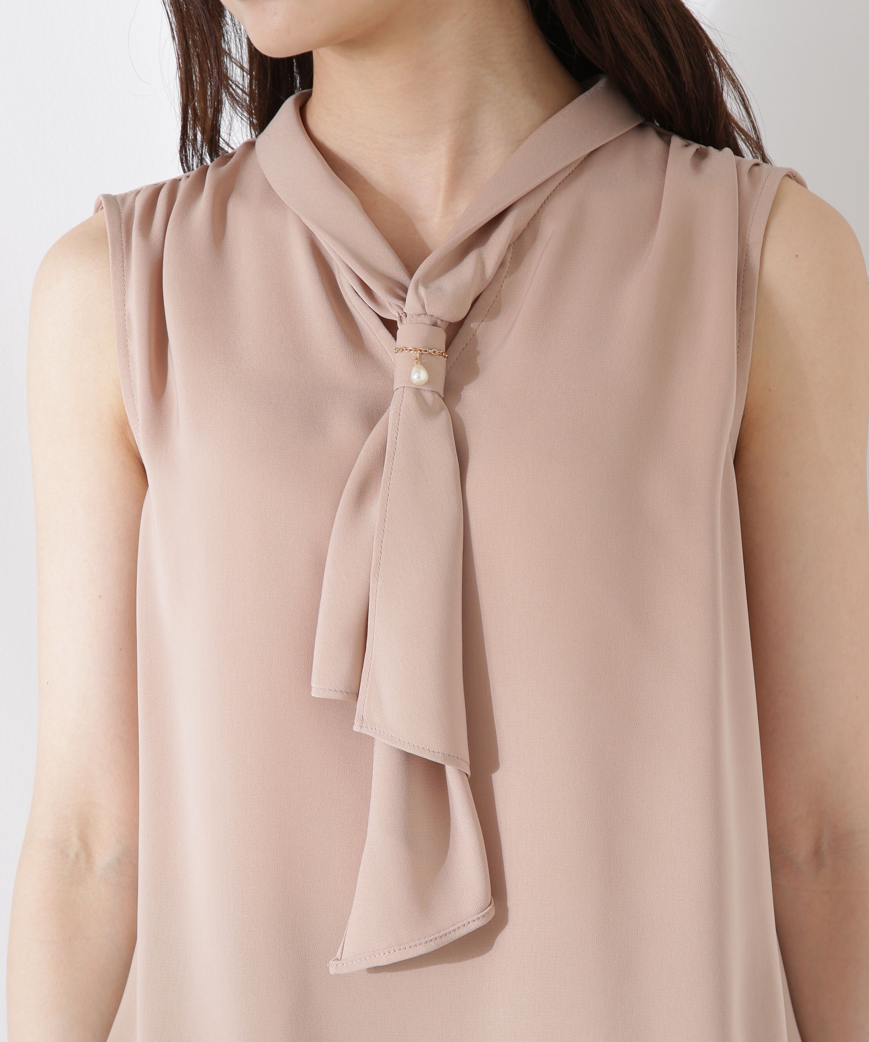 PROPORTION BODY DRESSING「パール付きフリルタイブラウス」|シャツ・ブラウス|