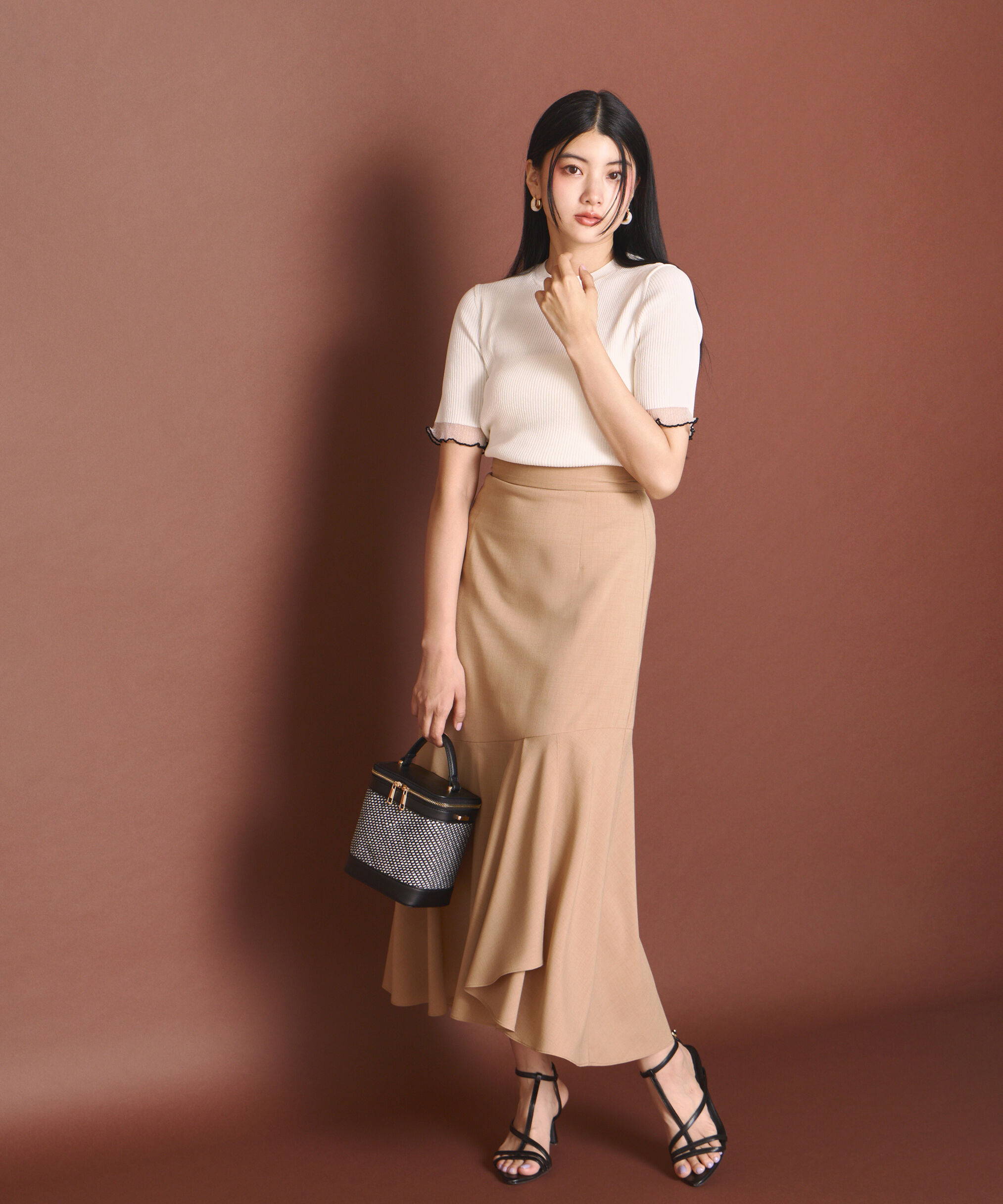 PROPORTION BODY DRESSING「アシメフリルマーメイドスカート」|スカート|ベージュ