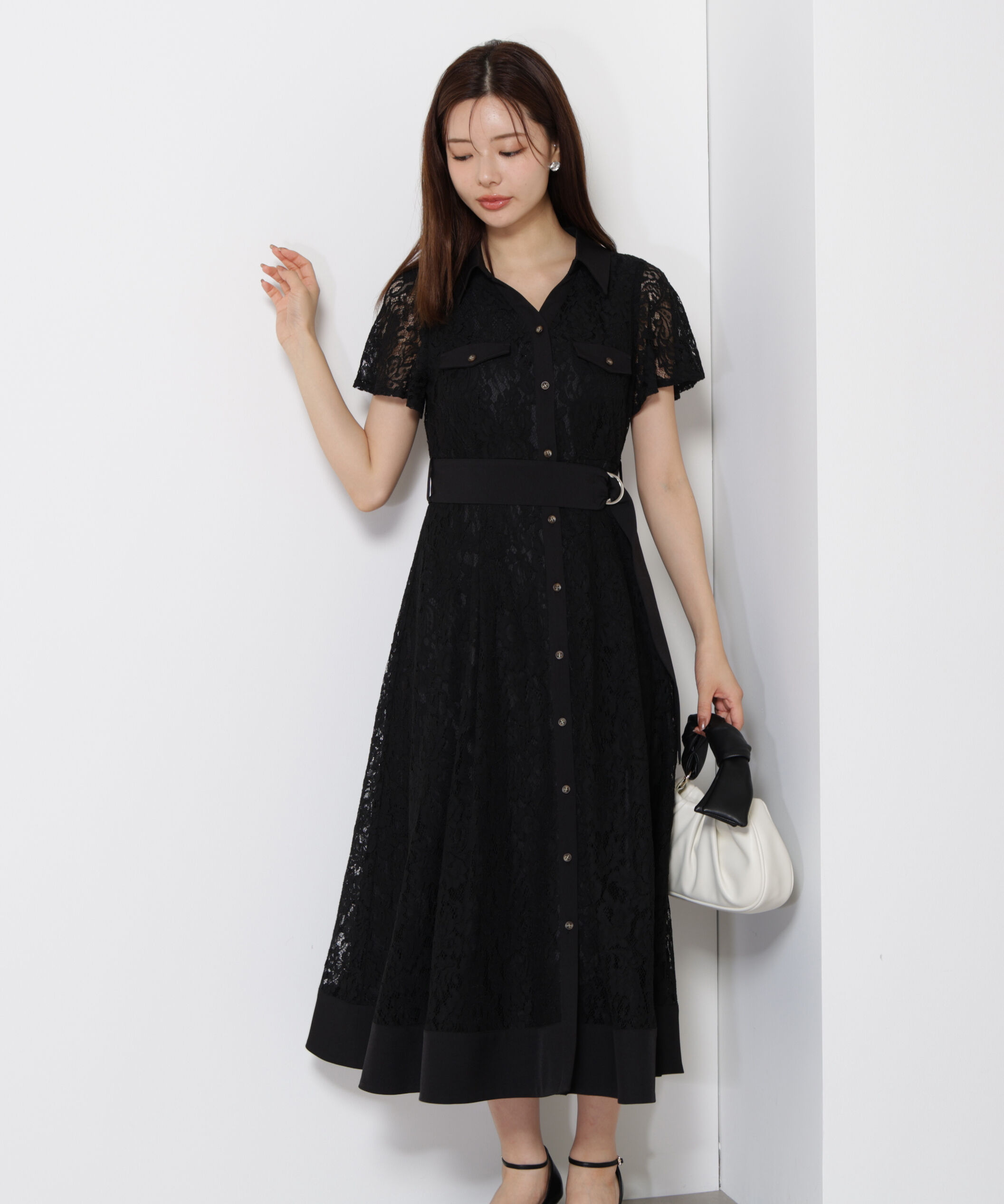 PROPORTION BODY DRESSING「レースシャツワンピース」|ワンピース|