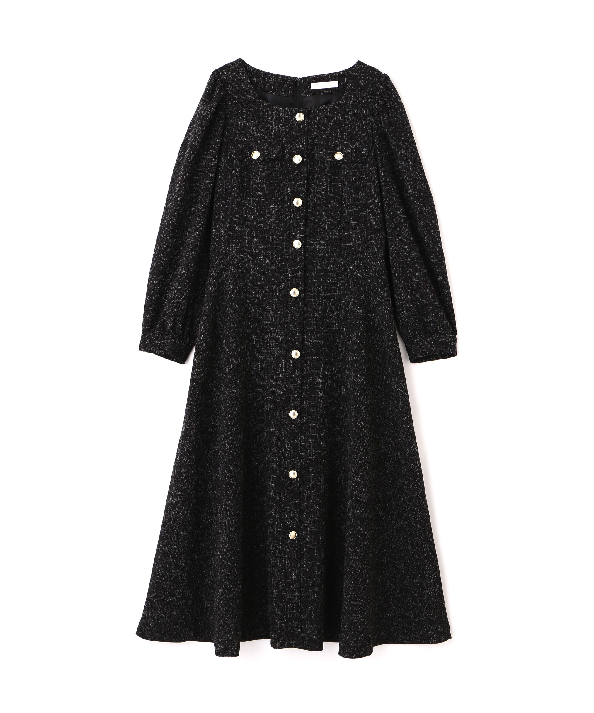PROPORTION BODY DRESSING「フロント釦ツイードワンピース 25AW」|ワンピース|