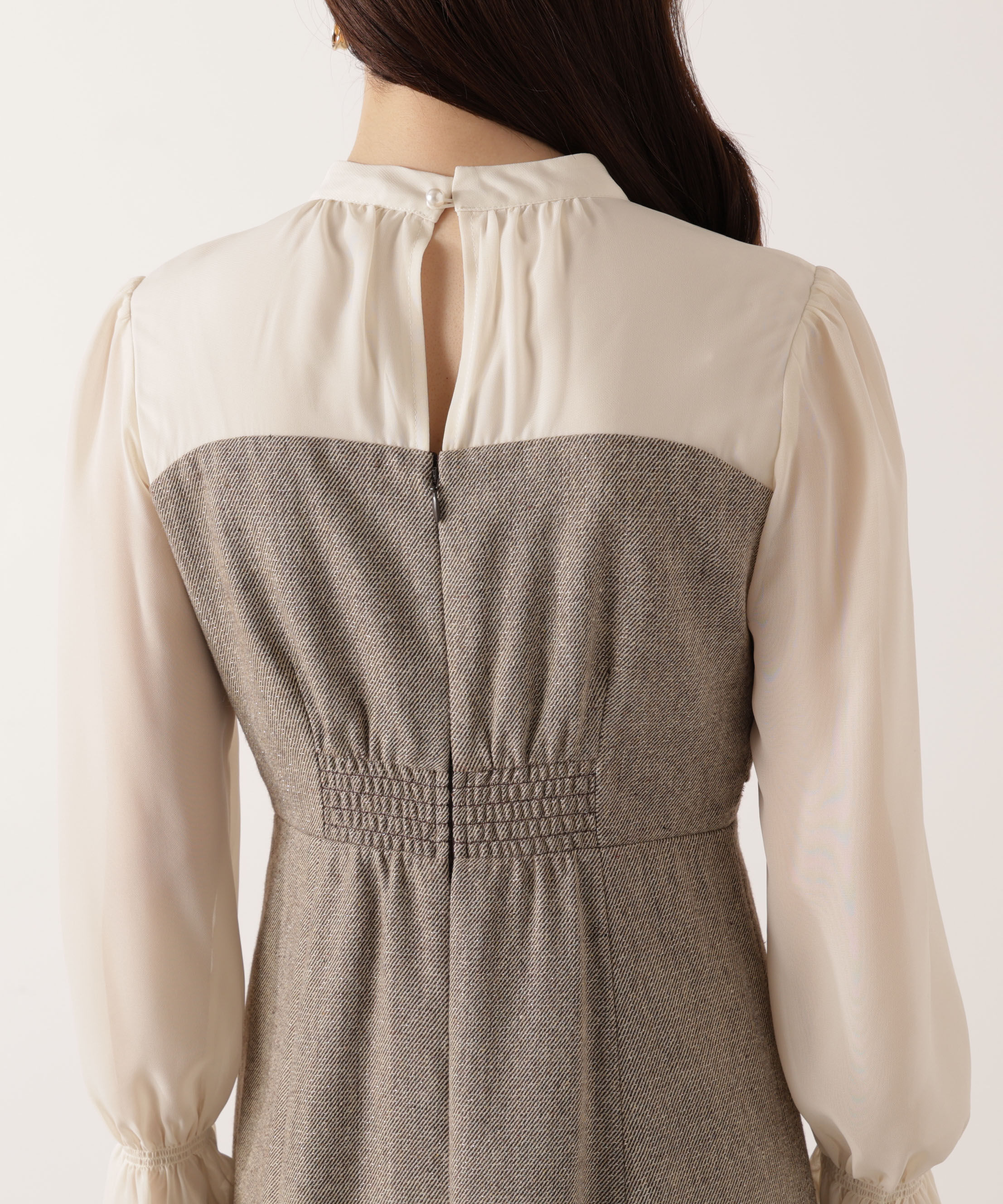 PROPORTION BODY DRESSING「フロントリボンミックスドッキングワンピース 25AW」|ワンピース|