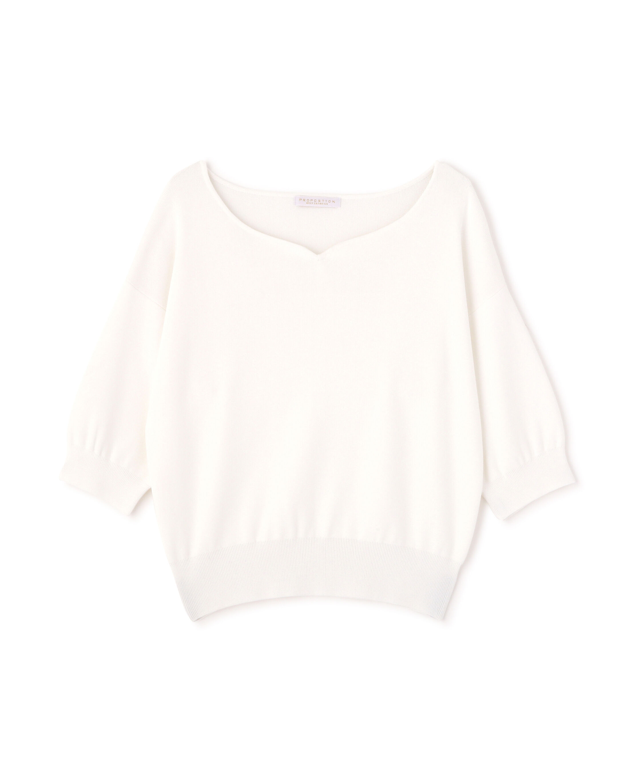 PROPORTION BODY DRESSING「5分袖ハートカットドルマンニット 26SS」|ニット・セーター|