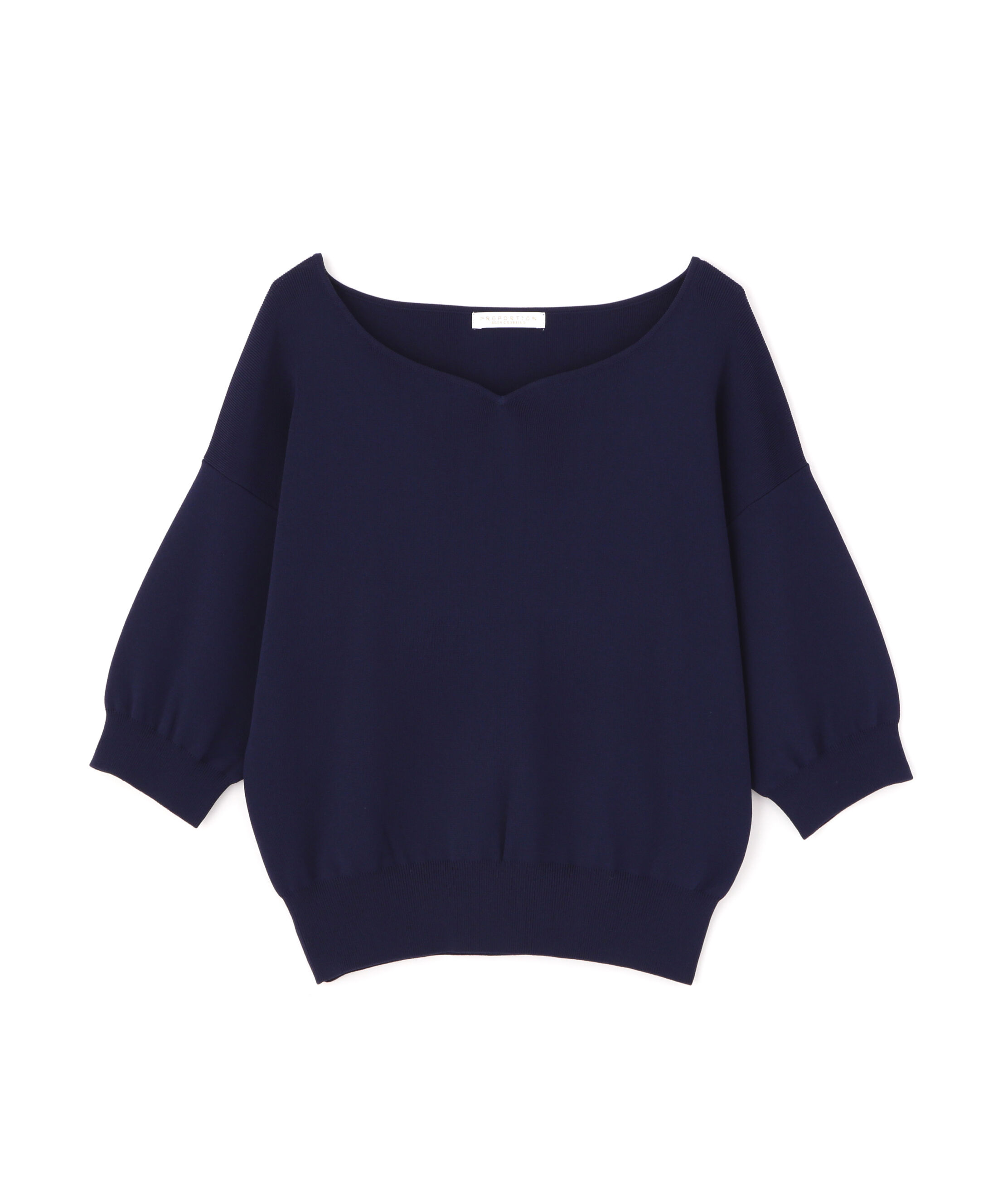 PROPORTION BODY DRESSING「5分袖ハートカットドルマンニット 26SS」|ニット・セーター|