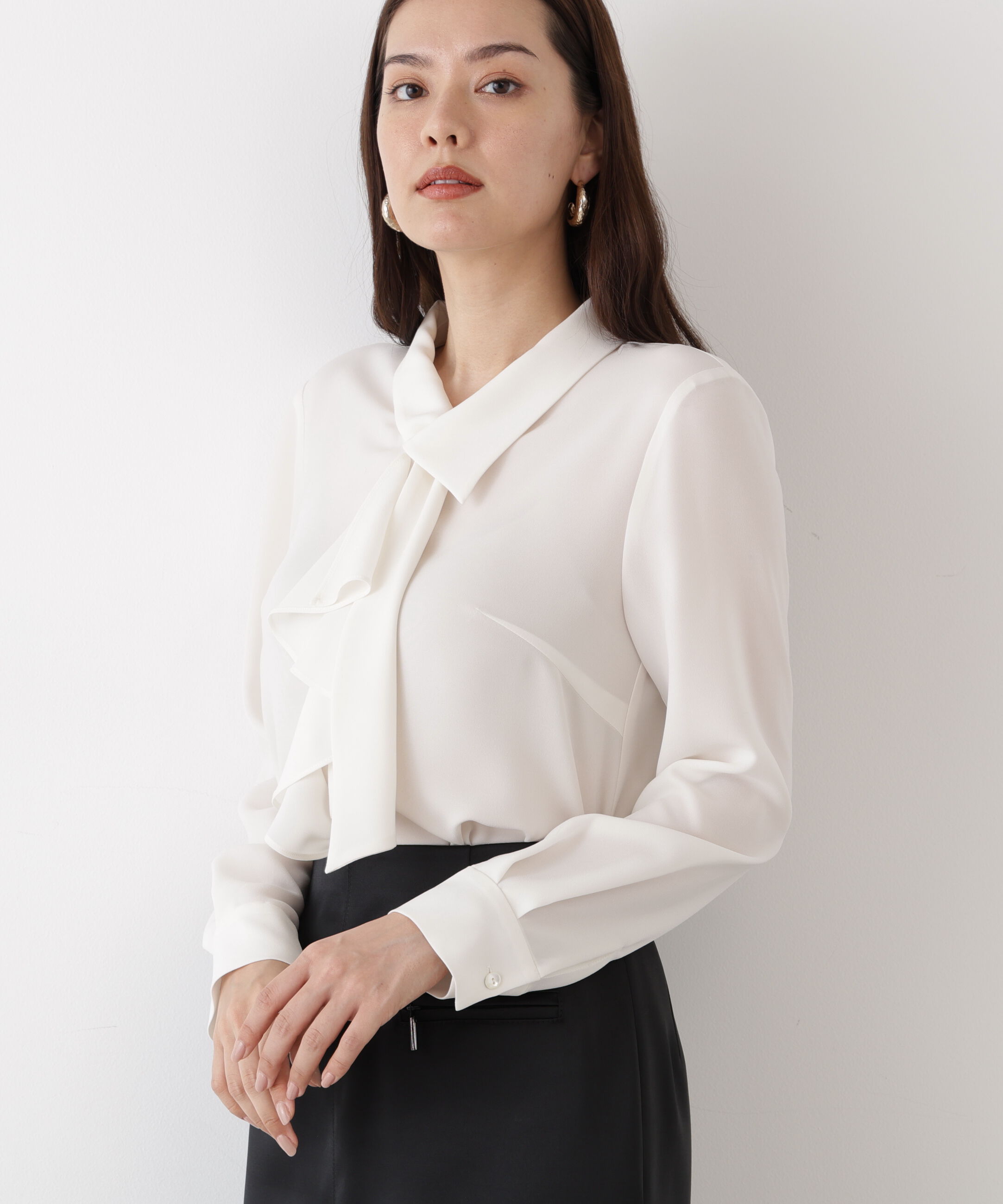  「◆ラッフルボウタイブラウス」|シャツ・ブラウス|