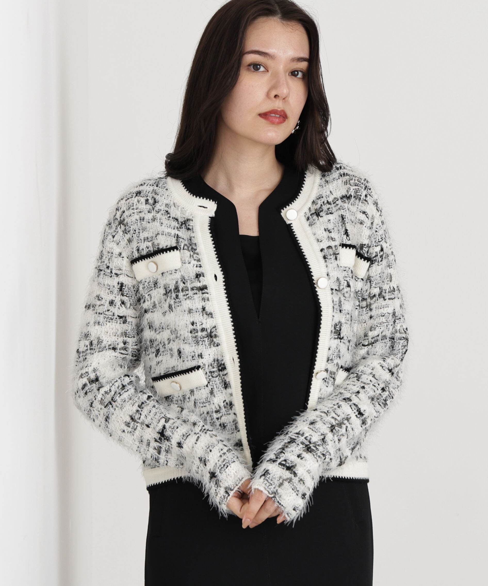  「◆フェザーヤーンツイードニットジャケット」|その他|