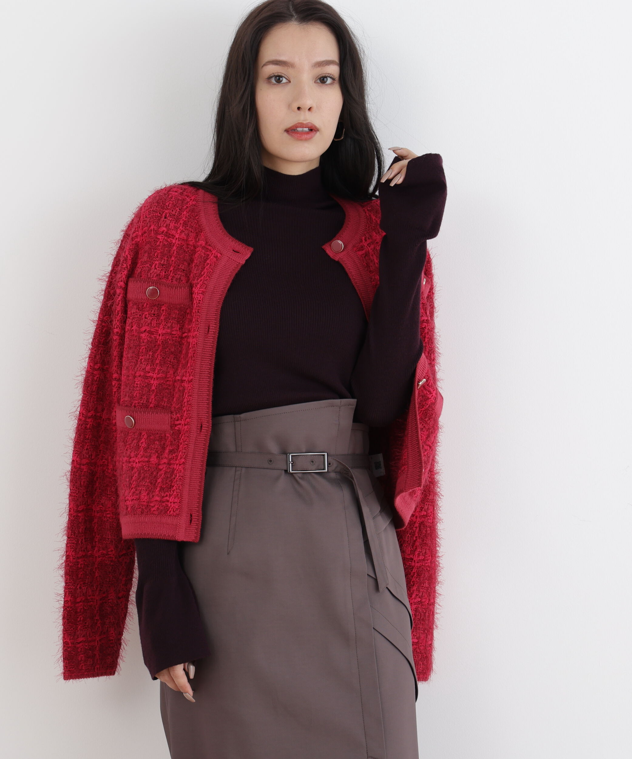  「◆フェザーヤーンツイードニットジャケット」|その他|