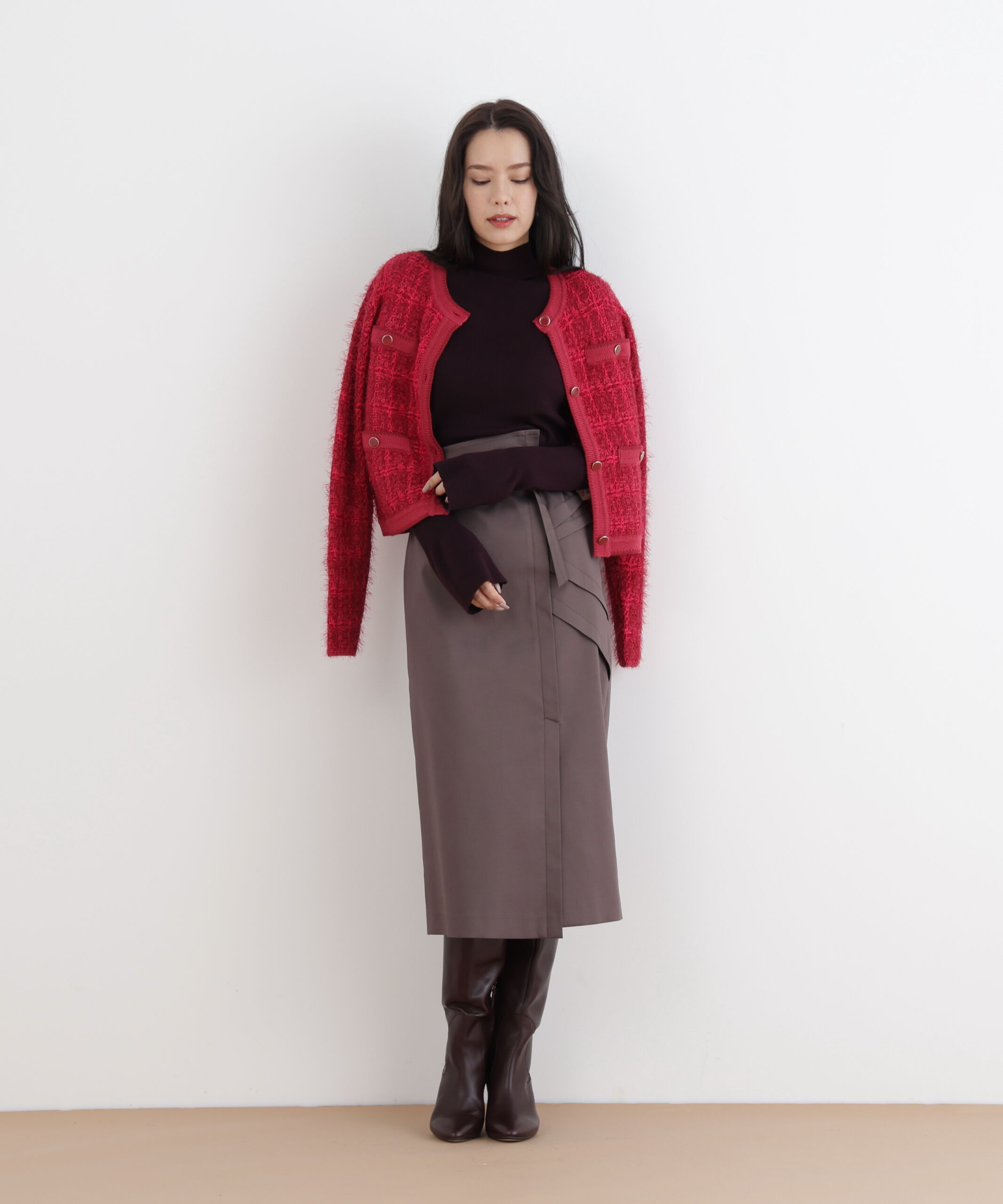  「◆フェザーヤーンツイードニットジャケット」|その他|