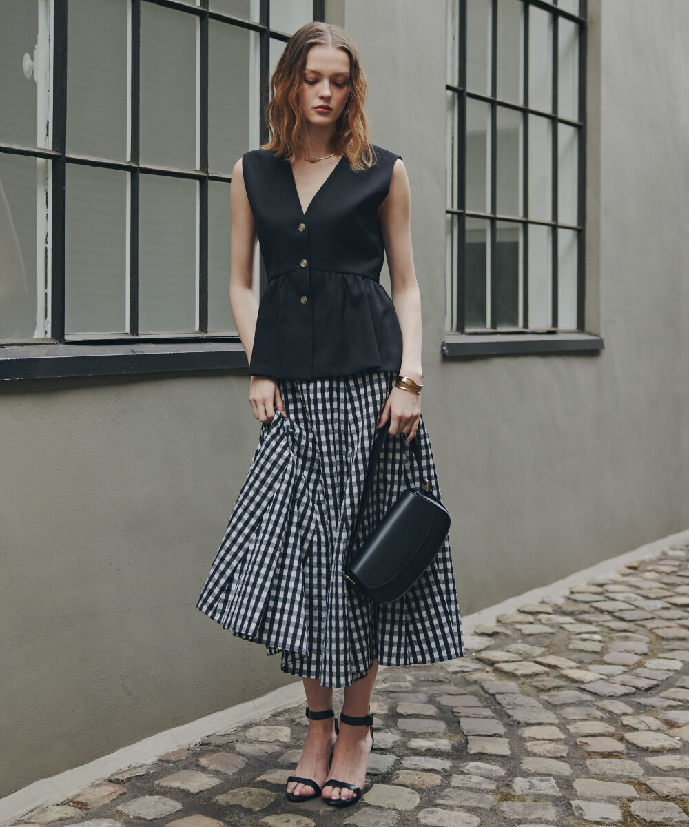  「［美香さん着用］スラブ調ペプラムブラウス」|シャツ・ブラウス|