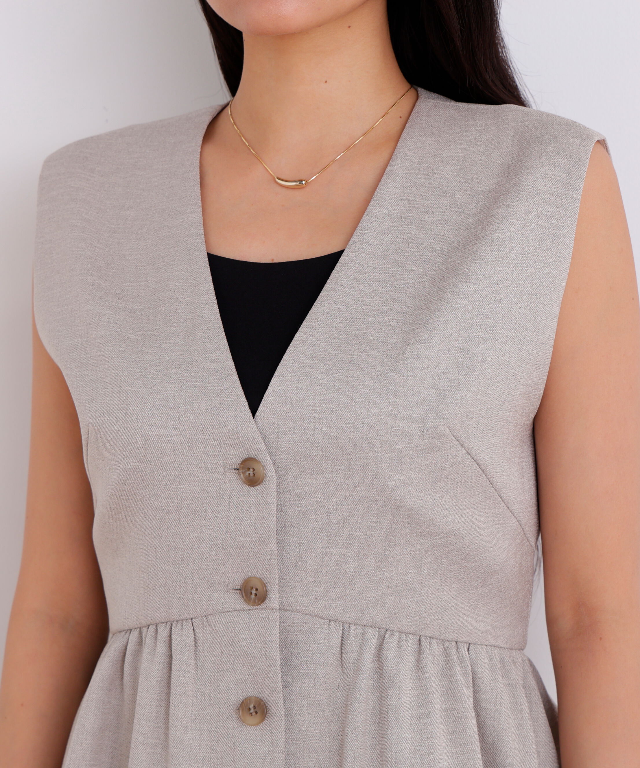  「［美香さん着用］スラブ調ペプラムブラウス」|シャツ・ブラウス|