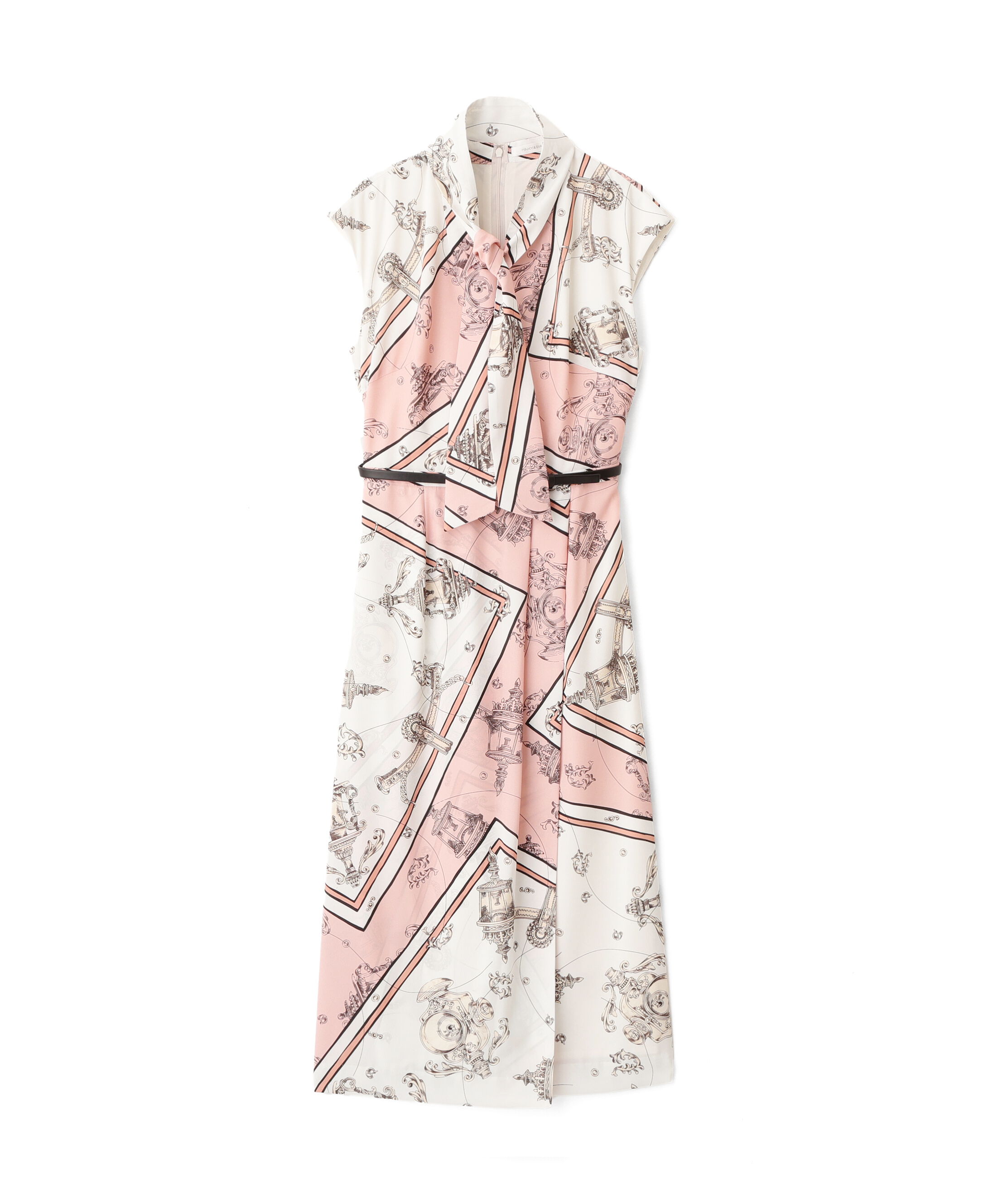  「<追加生産予約>［美香さん着用］バロックスカーフプリントワンピース」|ワンピース|