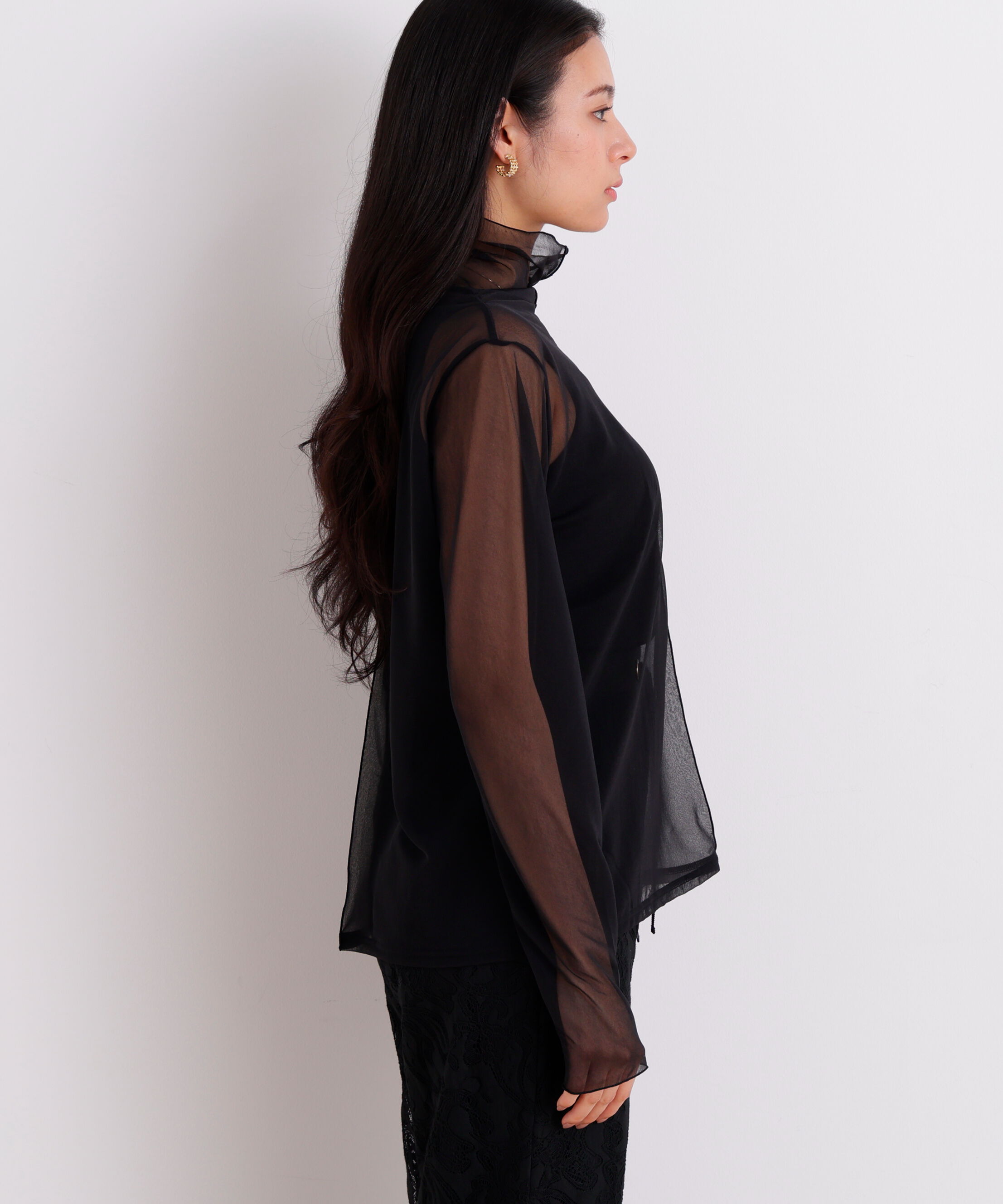  「［美香さん着用］シアーハイネックカットソー」|Tシャツ・カットソー|