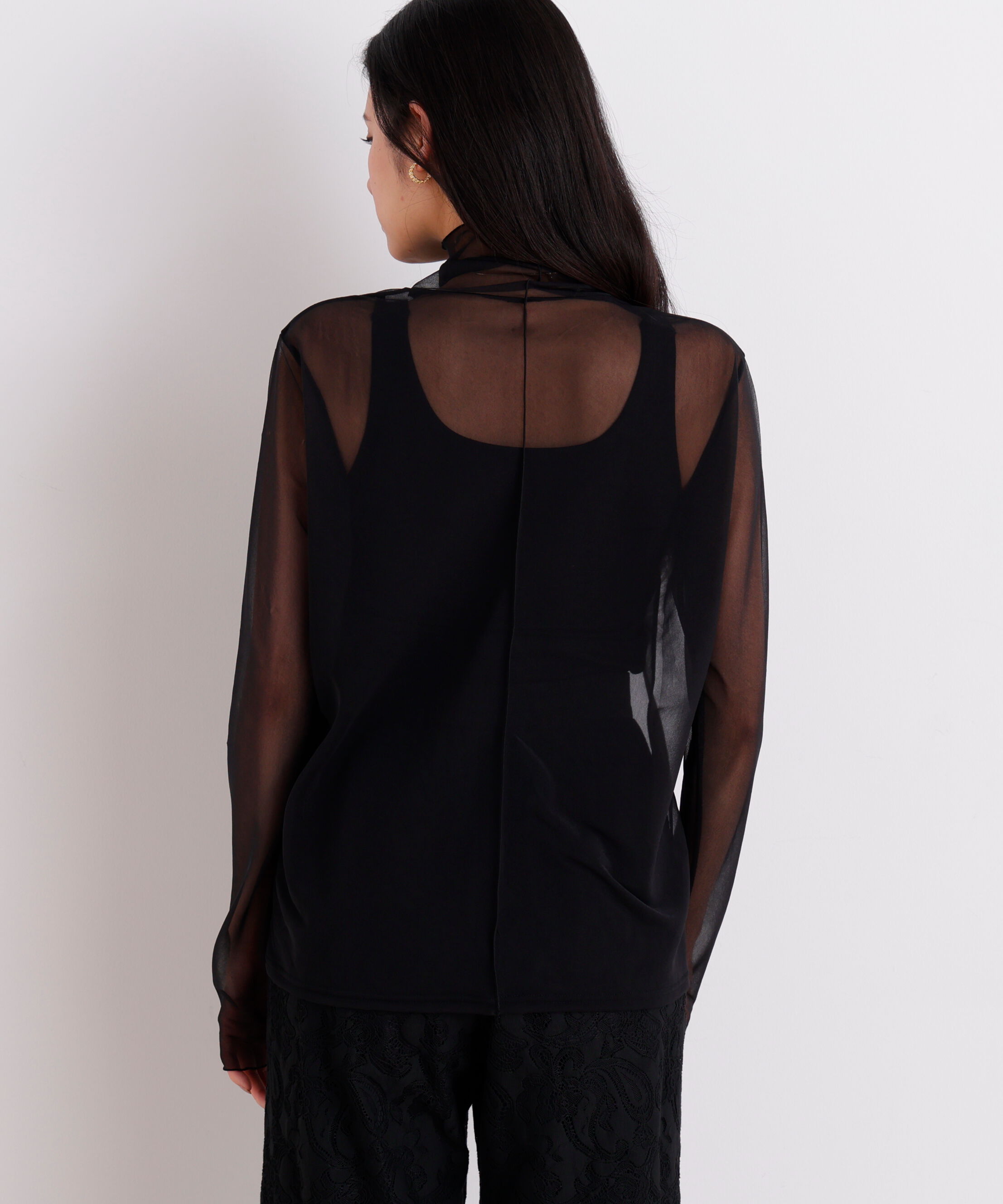  「［美香さん着用］シアーハイネックカットソー」|Tシャツ・カットソー|