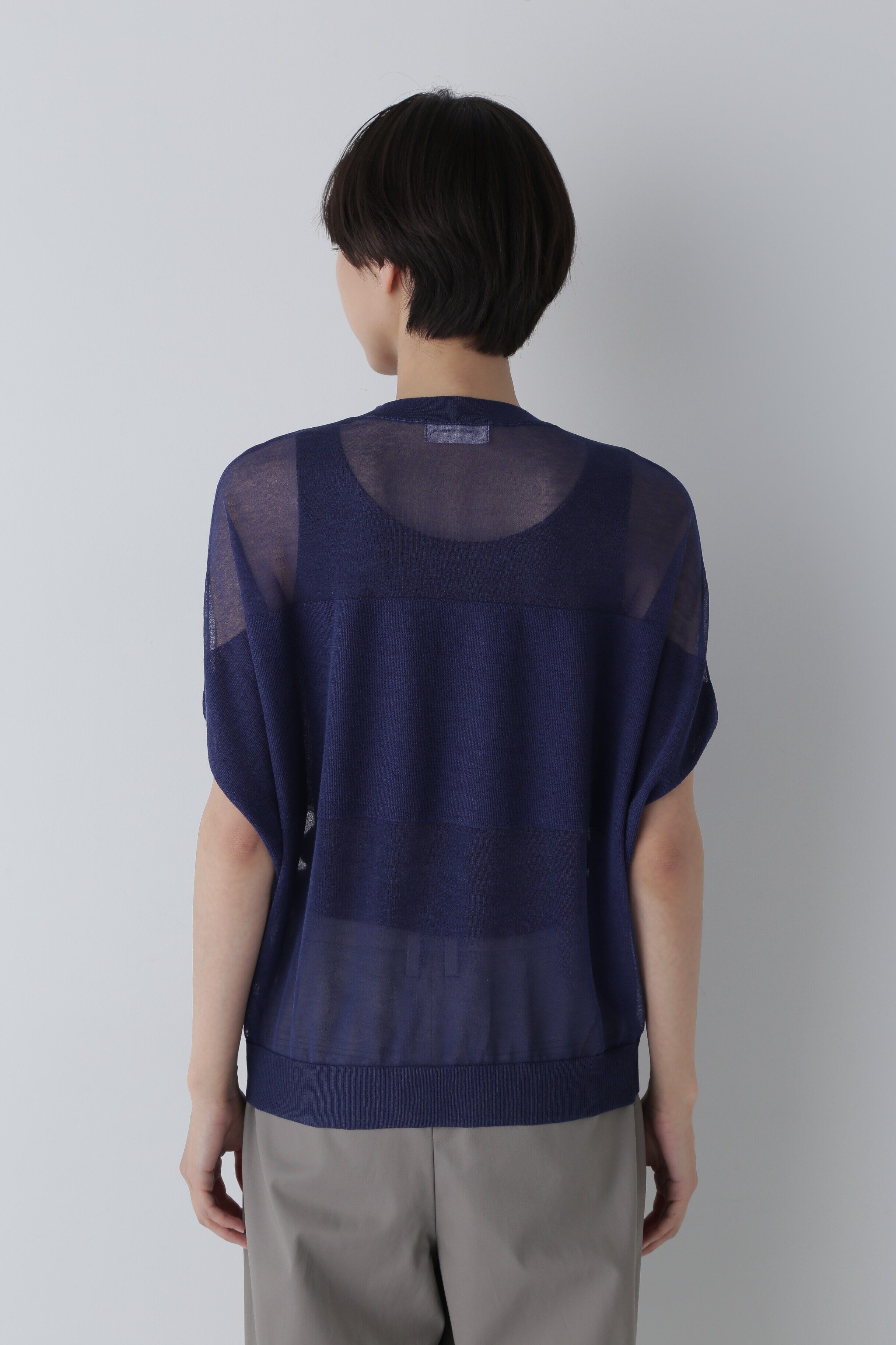  「◆シアーパネルニットプルオーバー」|ニット・セーター|