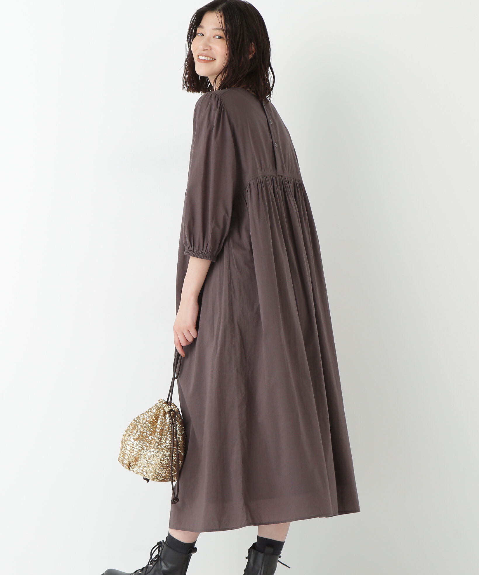  「◆インドコットンボイルキルティングドッキングワンピース」|ワンピース|