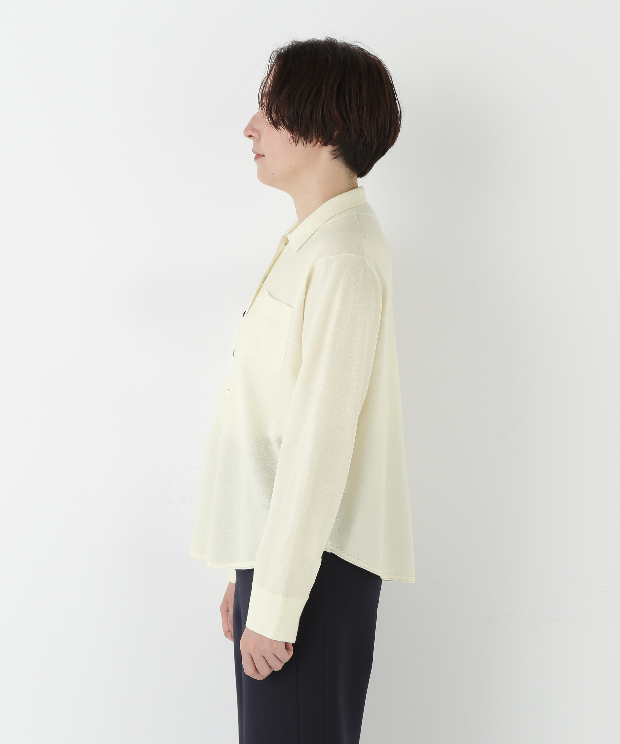  「◆クリアウール混ニットシャツ」|ニット・セーター|