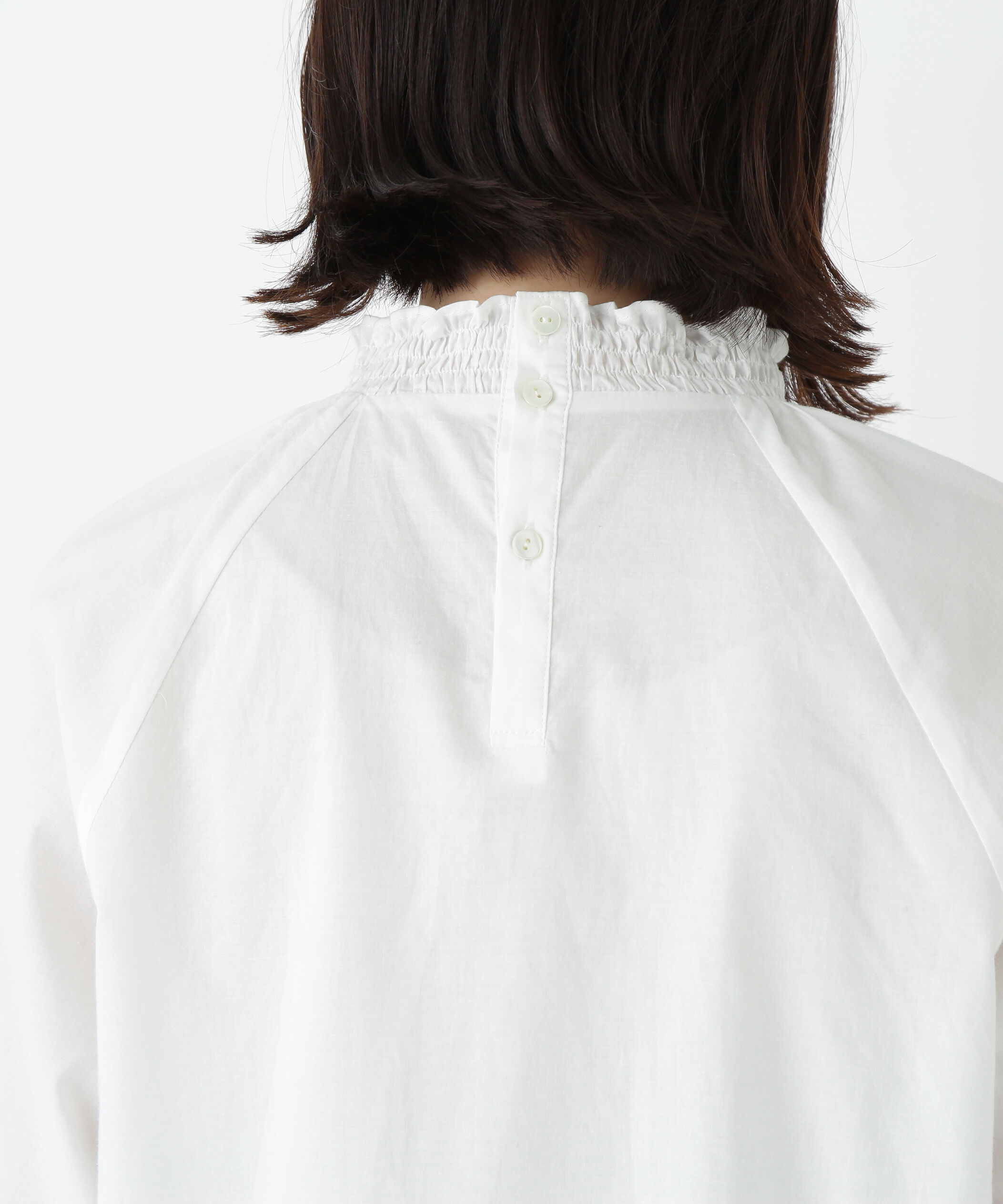  「袖チェックジャガードブラウス」|シャツ・ブラウス|