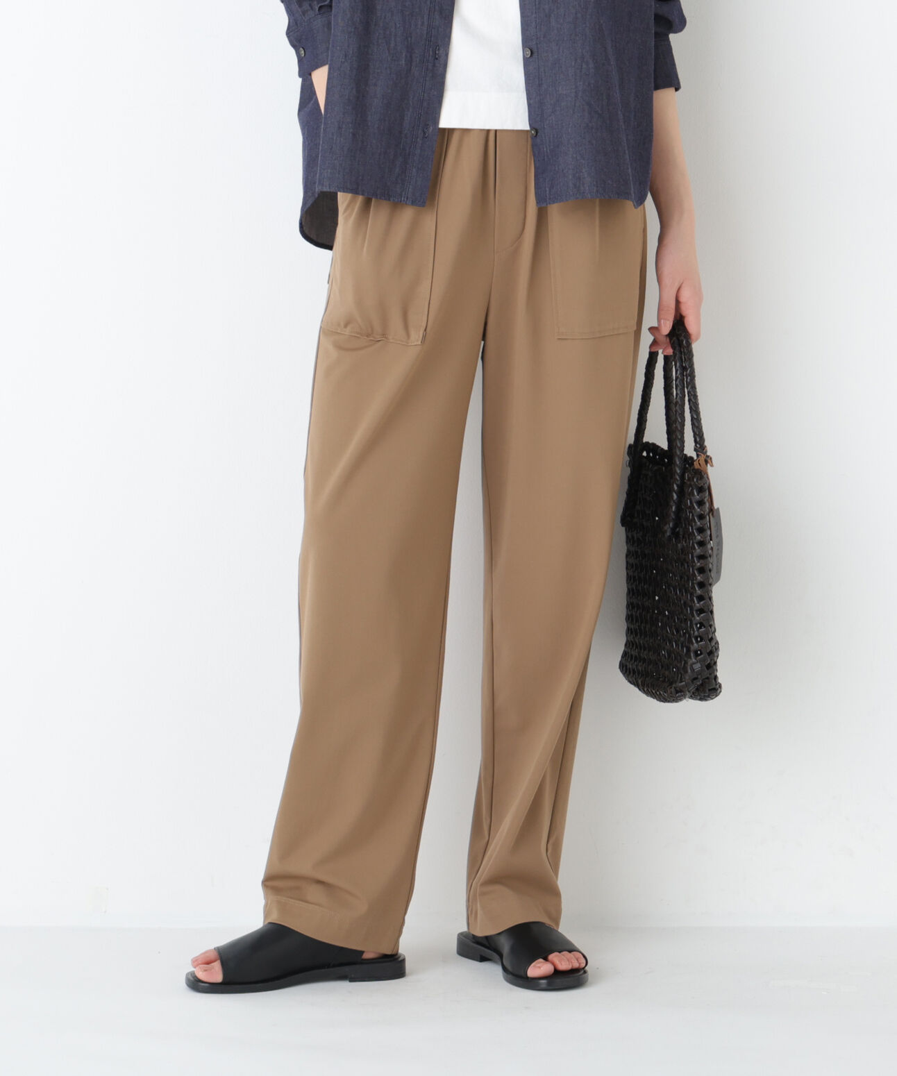  「◆カノコストレッチベイカーパンツ」|その他|キャメル1