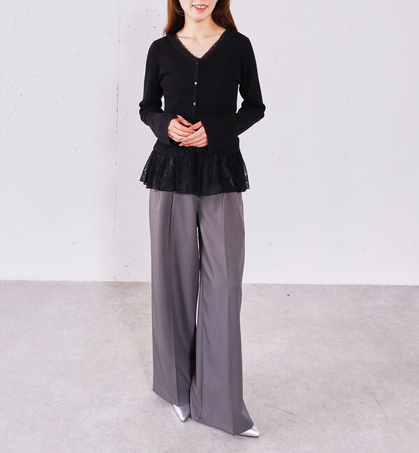 archives「レイヤードレースＴＯＰＳ&times;ニットカーディガンＳＥＴ」|カーディガン|