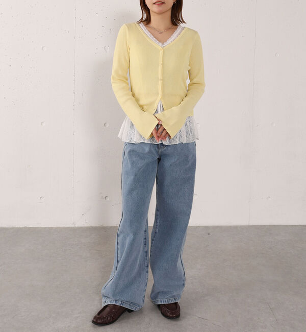 archives「レイヤードレースＴＯＰＳ&times;ニットカーディガンＳＥＴ」|カーディガン|