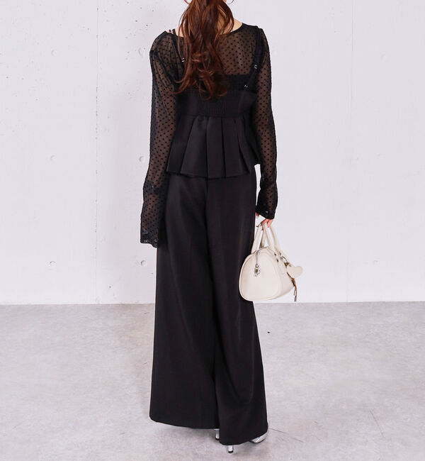 archives「【ＯＮかわ】プリーツペプラムビスチェ&times;スラックスＳＥＴ」|ワンピース|