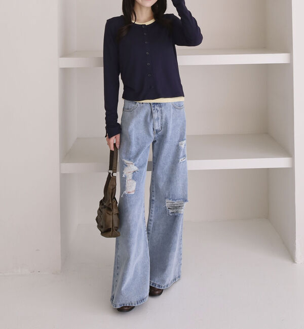 archives「シアーカットカーデ／ロングスリーブＴＯＰＳ」|カーディガン|