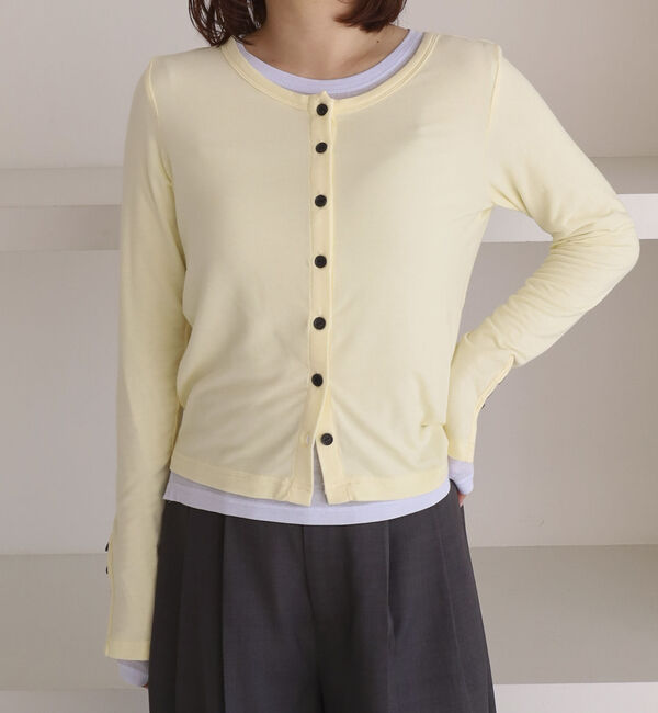 archives「シアーカットカーデ／ロングスリーブＴＯＰＳ」|カーディガン|YELLOW