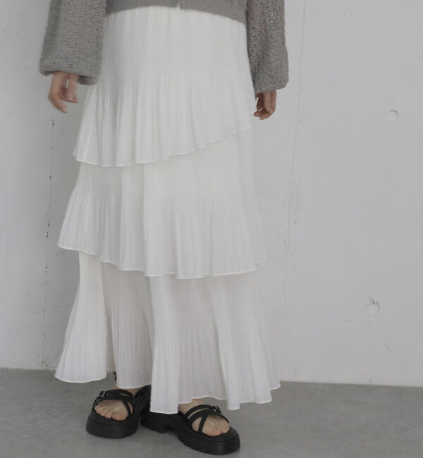 archives「ドットプリーツフリルティアードスカート」|スカート|