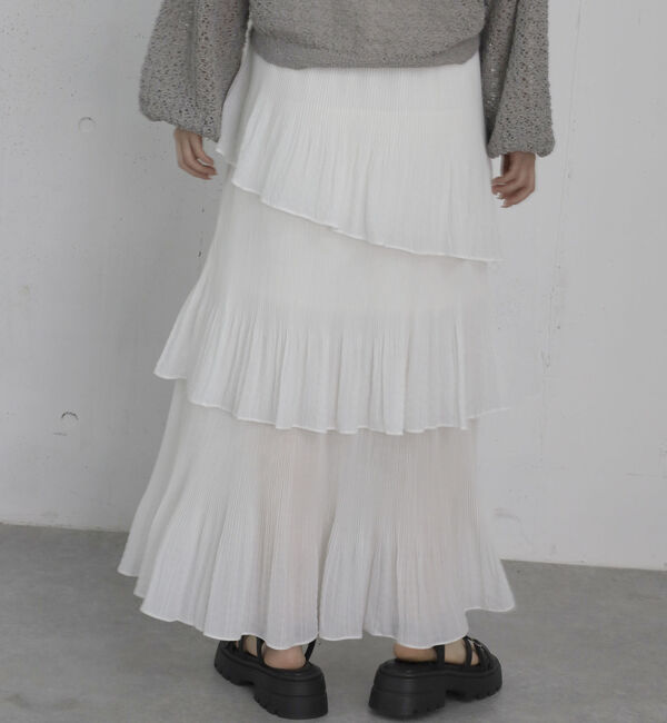 archives「ドットプリーツフリルティアードスカート」|スカート|