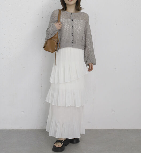 archives「ドットプリーツフリルティアードスカート」|スカート|