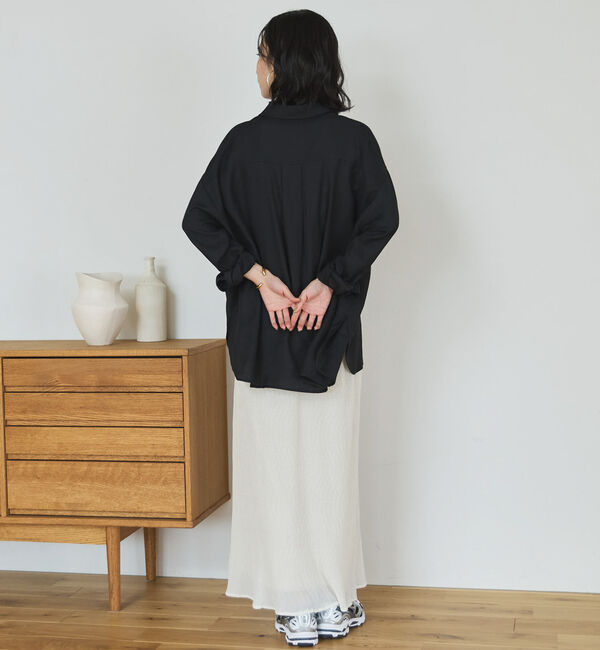 Doux archives「【接触冷感／マシンウォシャブル】リネンライクアウトポケットシャツ」|シャツ・ブラウス|