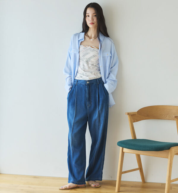 Doux archives「【接触冷感／マシンウォシャブル】リネンライクアウトポケットシャツ」|シャツ・ブラウス|