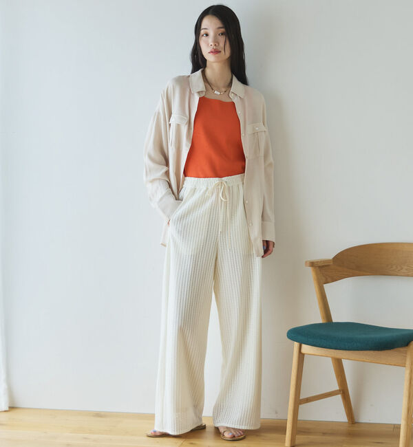 Doux archives「【接触冷感／マシンウォシャブル】リネンライクアウトポケットシャツ」|シャツ・ブラウス|