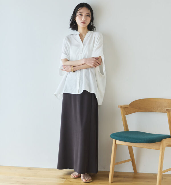 Doux archives「ウォッシャブルリネンライクスキッパープルオーバー／」|シャツ・ブラウス|