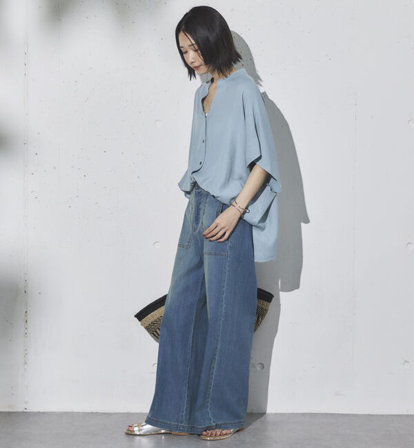 Doux archives「ウォッシャブルリネンライクスキッパープルオーバー／」|シャツ・ブラウス|