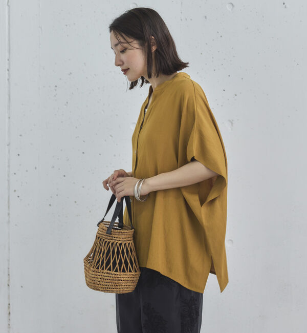 Doux archives「ウォッシャブルリネンライクスキッパープルオーバー／」|シャツ・ブラウス|