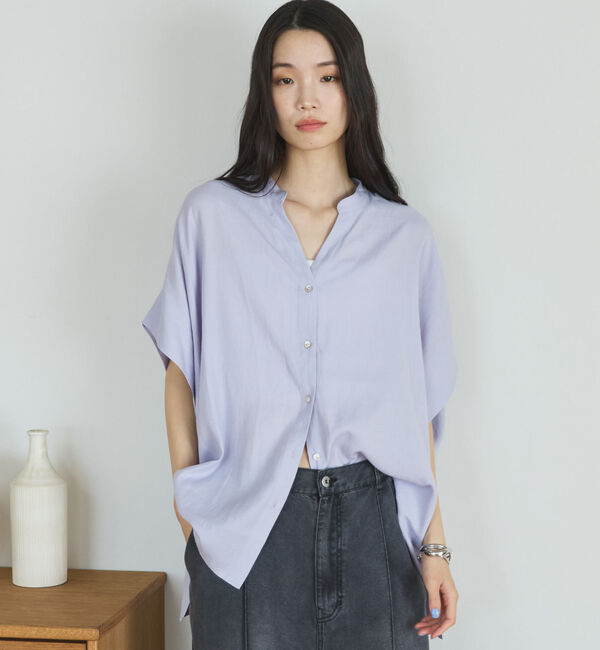 Doux archives「ウォッシャブルリネンライクスキッパープルオーバー／」|シャツ・ブラウス|LAVENDER