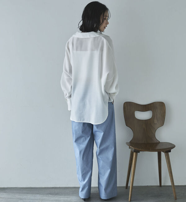 Doux archives「麻調シアースキッパーブラウス」|シャツ・ブラウス|