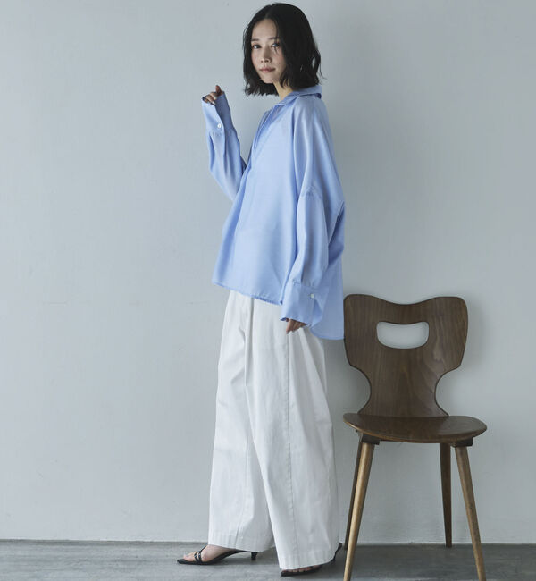 Doux archives「麻調シアースキッパーブラウス」|シャツ・ブラウス|