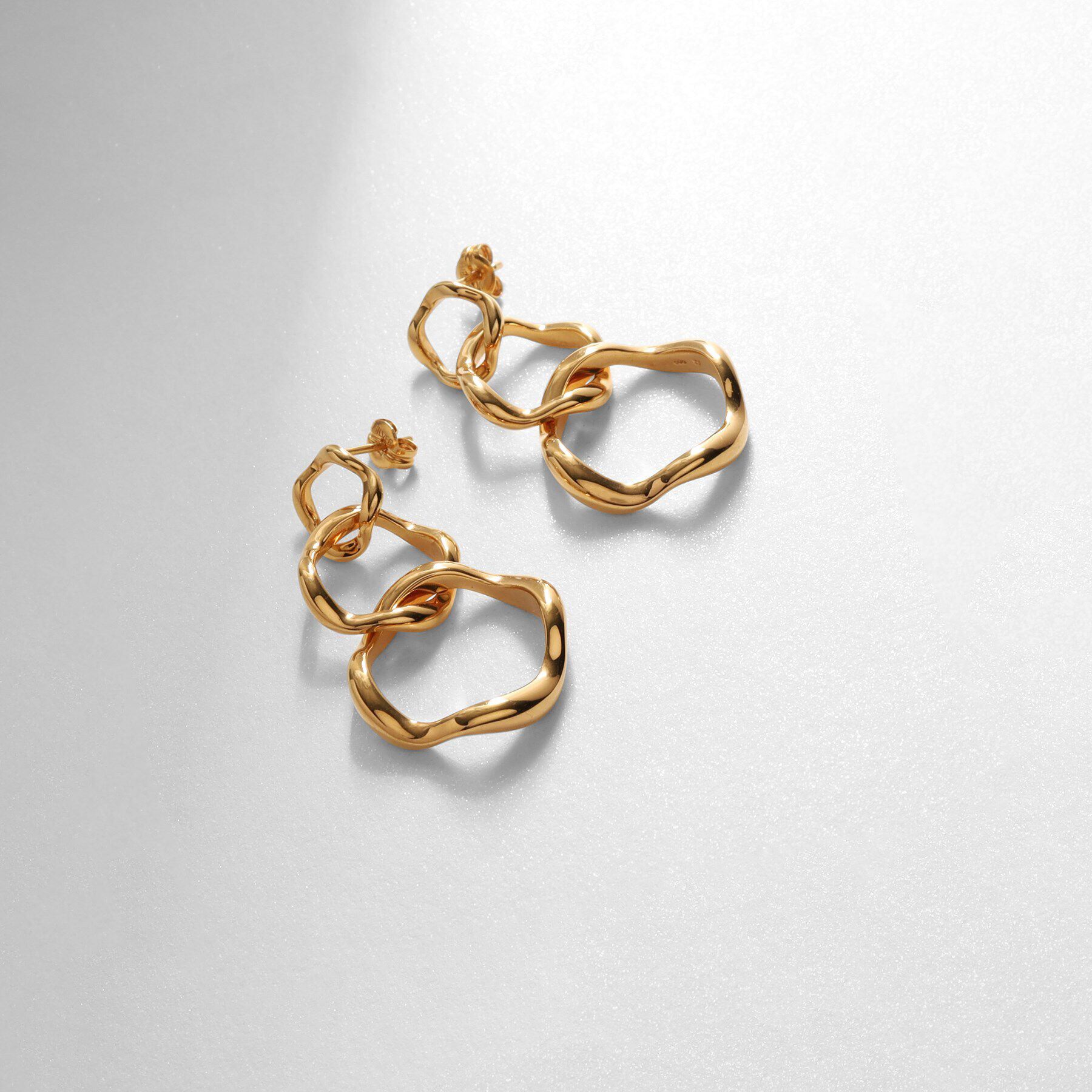 COCOSHNIK ONKITSCH「シルバー ニュアンスピアス トリプルフープ GP」|ピアス|