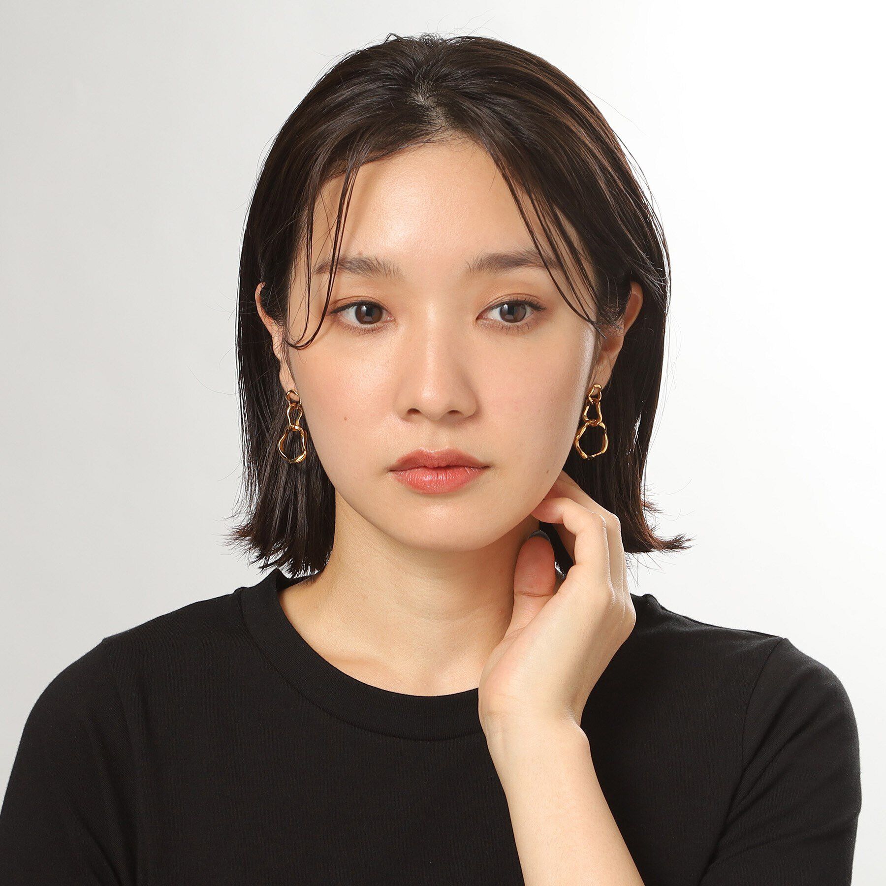 COCOSHNIK ONKITSCH「シルバー ニュアンスピアス トリプルフープ GP」|ピアス|