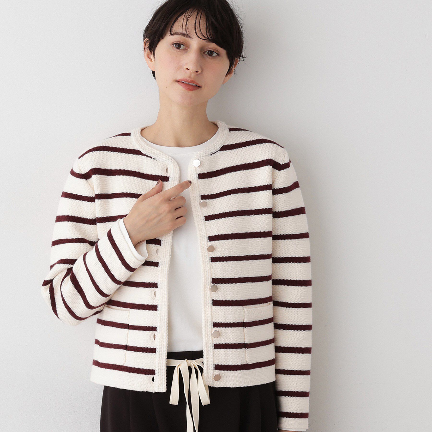 Dessin「【洗える】ジャケット見えカーディガン」|カーディガン|