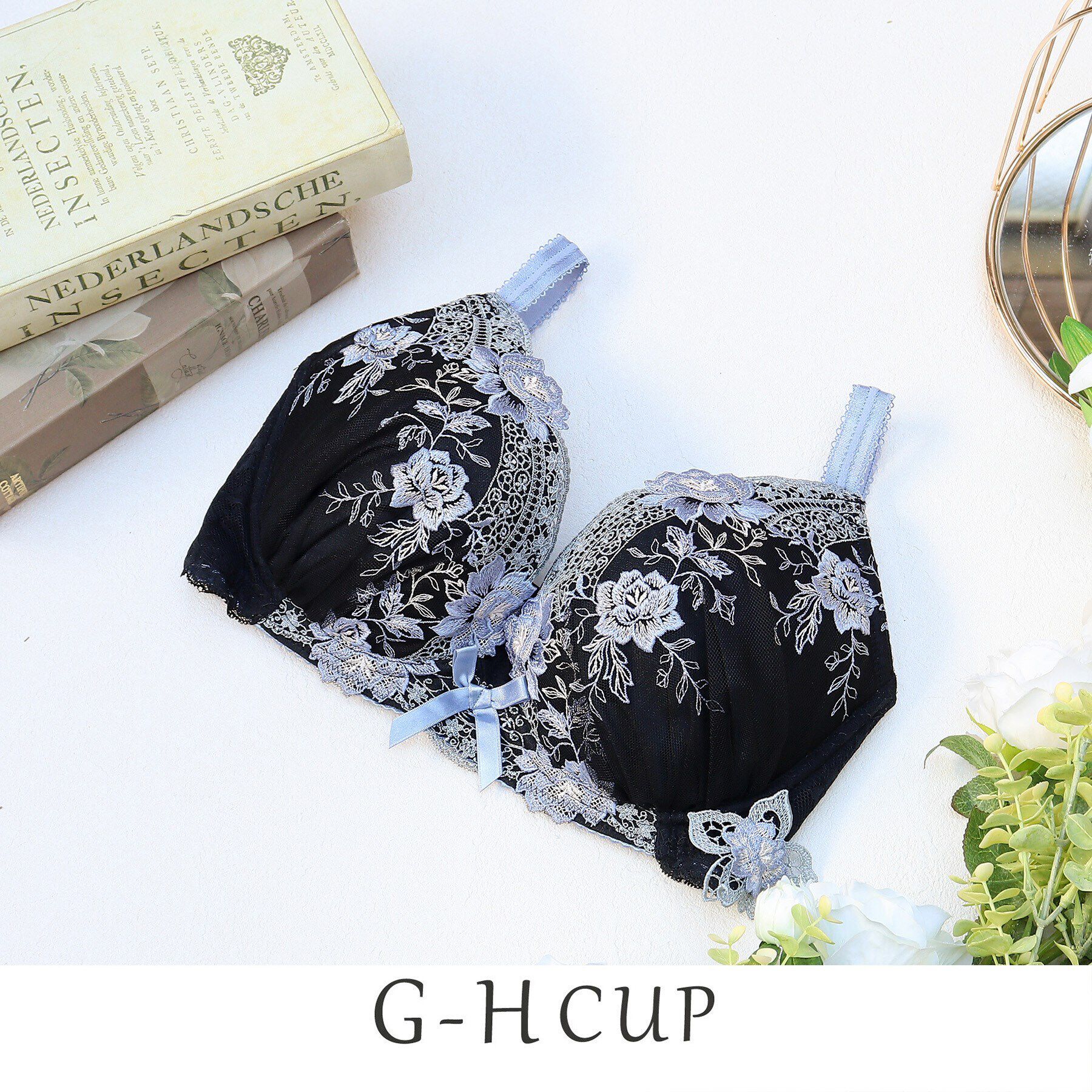 Risa Magli「ルアン ブラジャー」|インナー|ブラック(019)