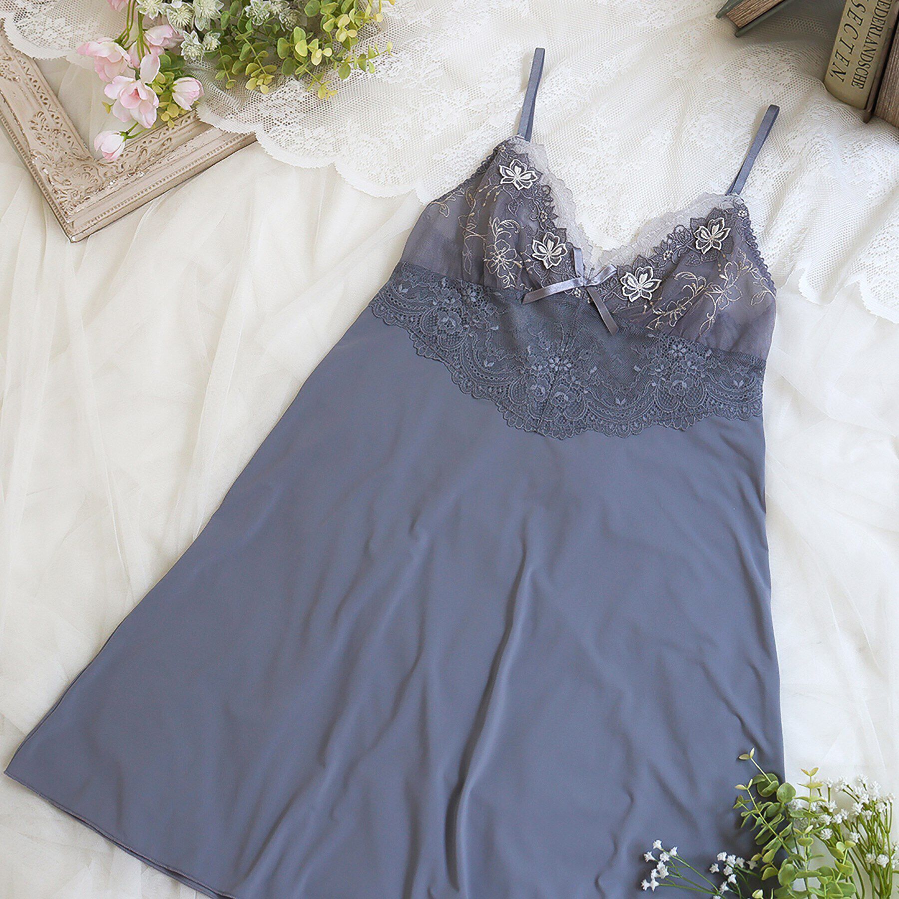 Risa Magli「マデリン スリップ」|キャミソール|グレー(012)