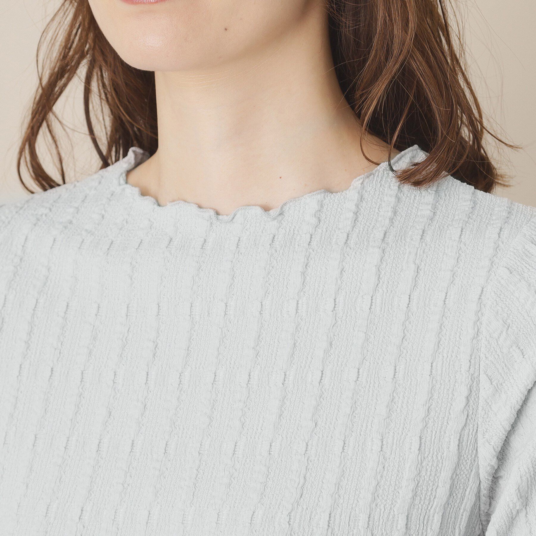 ITS&rsquo;DEMO「【手洗い可】ふくれジャカードプルオーバー」|Tシャツ・カットソー|