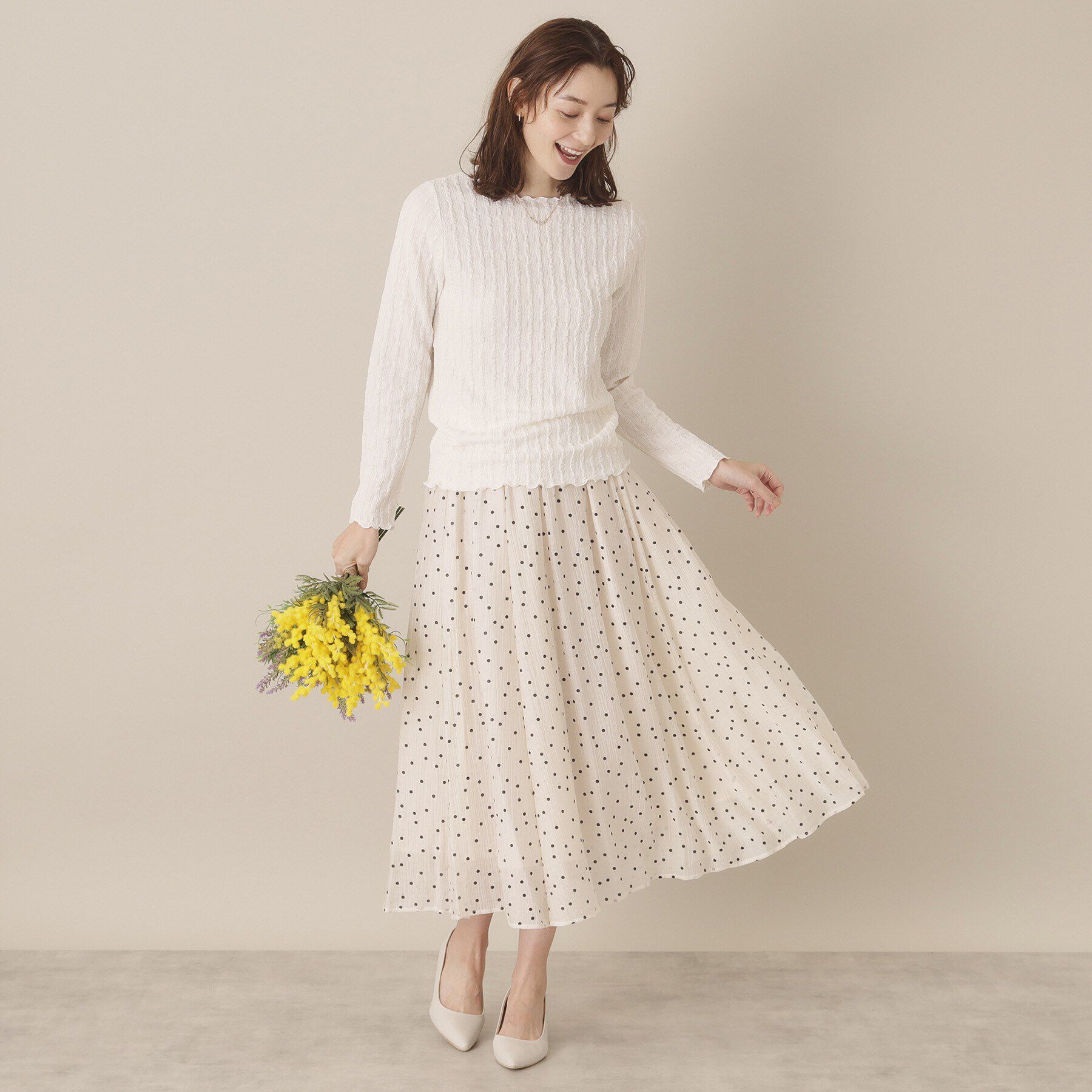 ITS&rsquo;DEMO「【手洗い可】ふくれジャカードプルオーバー」|Tシャツ・カットソー|