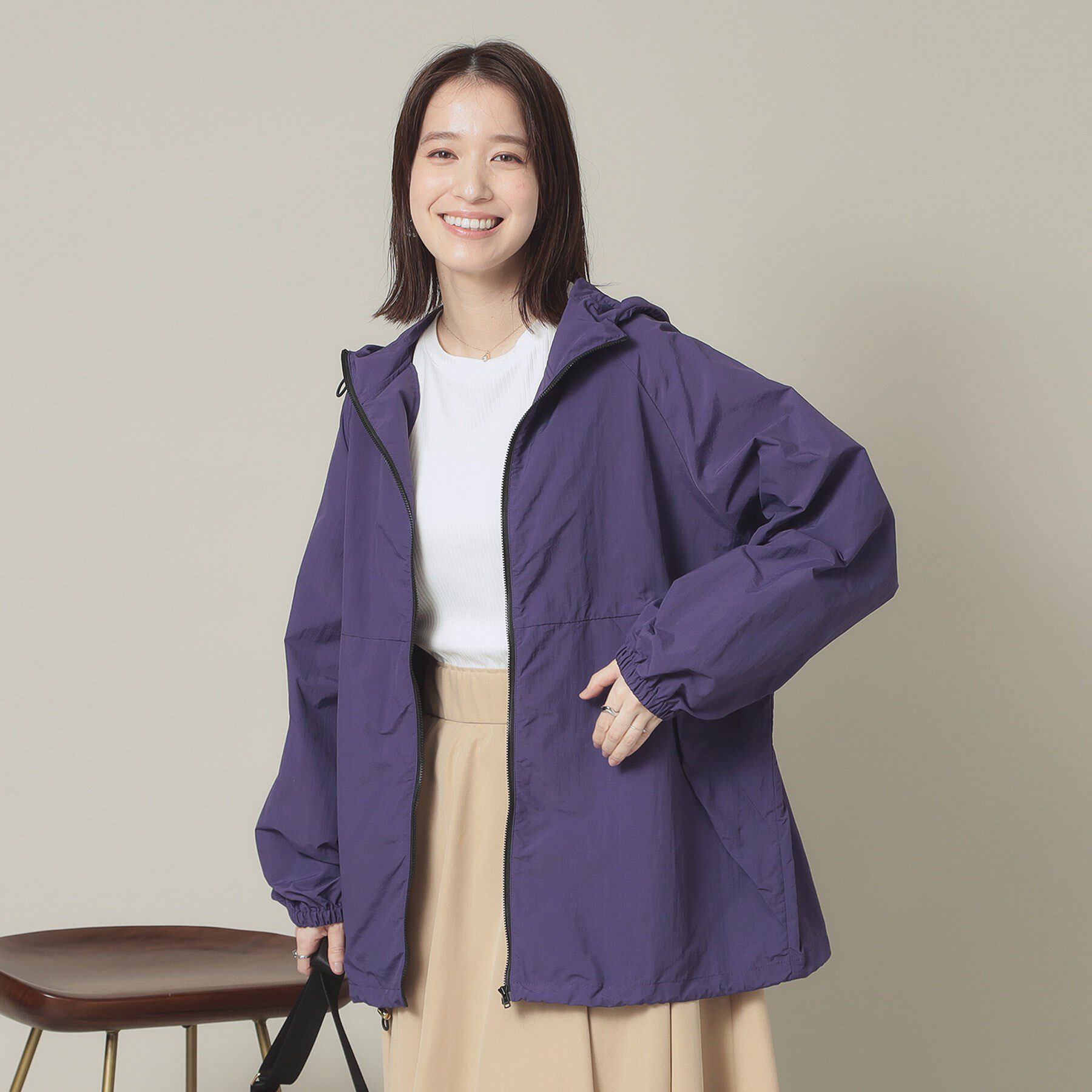 ITS&rsquo;DEMO「【撥水／洗濯機OK】ポケッタブルパーカ＜旅服シリーズ＞」|ブルゾン・スタジャン|パープル(083)