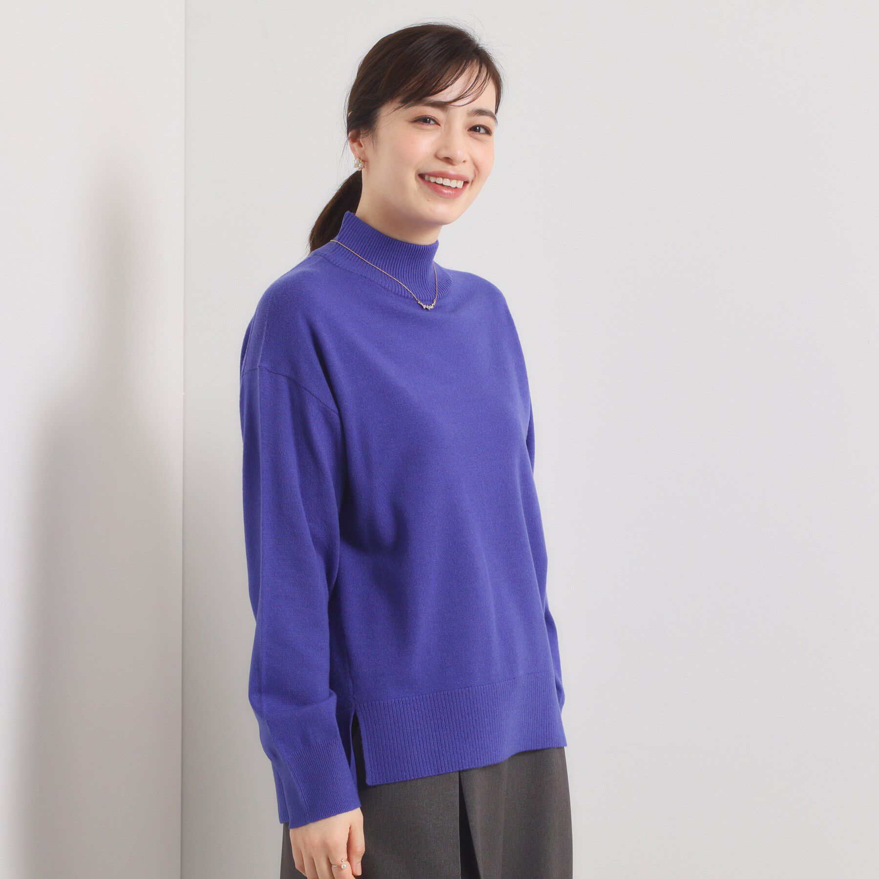 ITS&rsquo;DEMO「【静電気防止／手洗い可】クリーミータッチハイネックニット」|ニット・セーター|