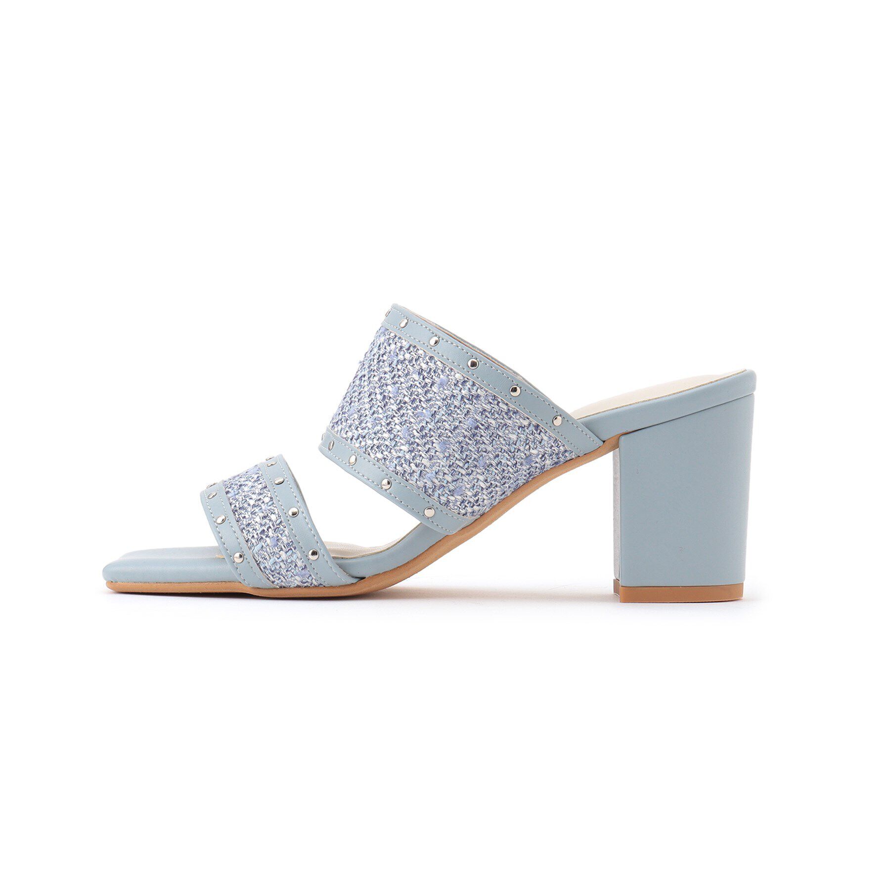 ESPERANZA「ツイードカシメスタッズミュールサンダル」|サンダル|